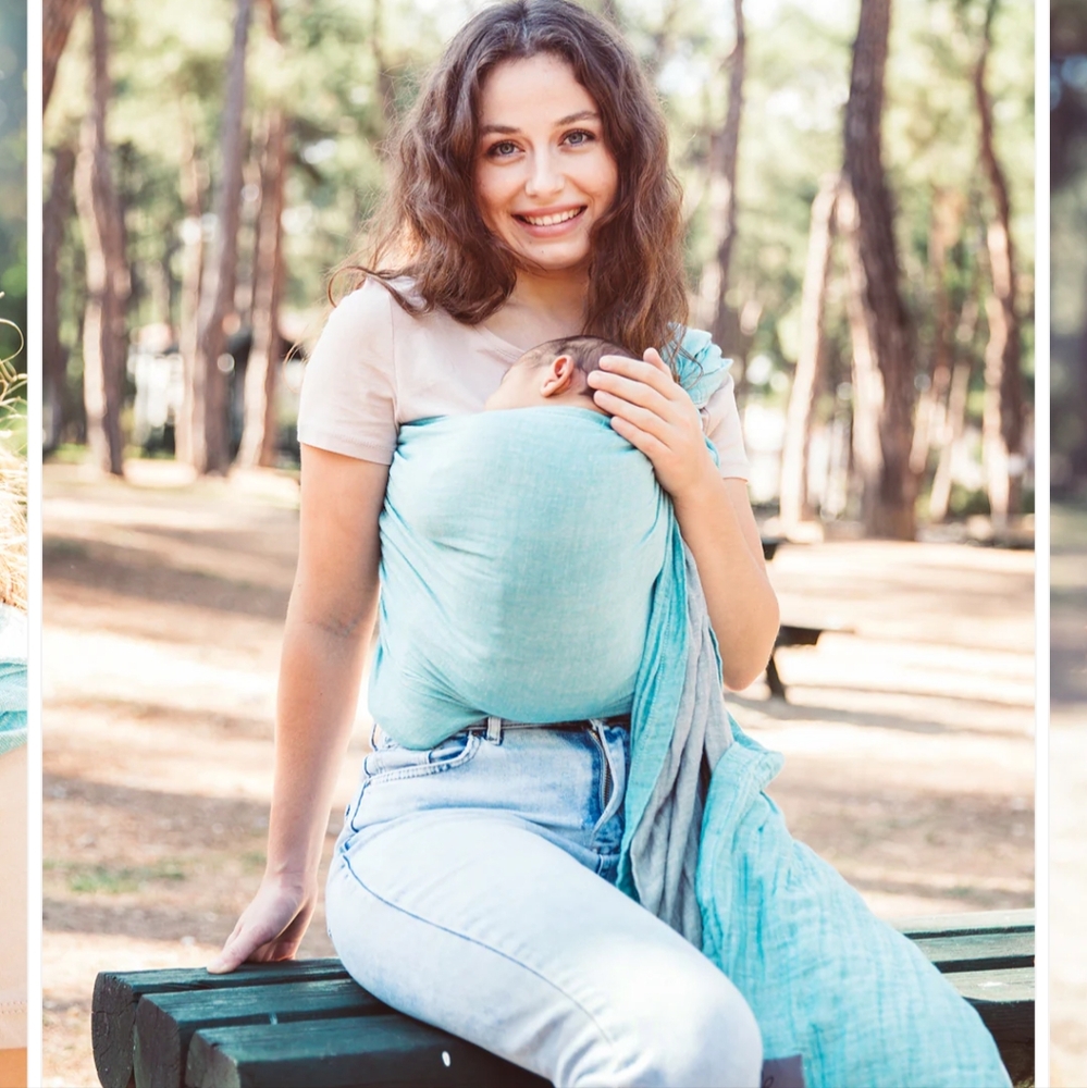 Mebien Light Blue Wrap Carrier